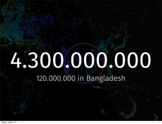 4.300.000.000
120.000.000 in Bangladesh
Friday, June 6, 14
 