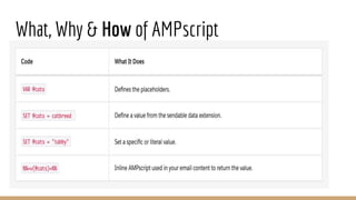 Learn AMPscript basics with Champion-Pankaj Namdeo | PDF