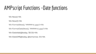 Learn AMPscript basics with Champion-Pankaj Namdeo | PPT