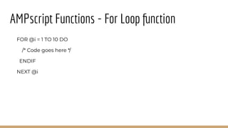 Learn AMPscript basics with Champion-Pankaj Namdeo | PDF