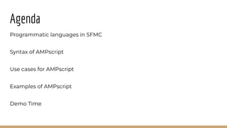 Learn AMPscript basics with Champion-Pankaj Namdeo | PDF