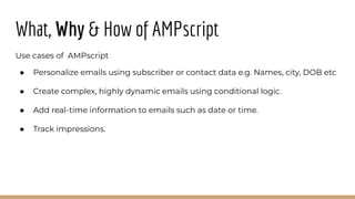Learn AMPscript basics with Champion-Pankaj Namdeo | PDF