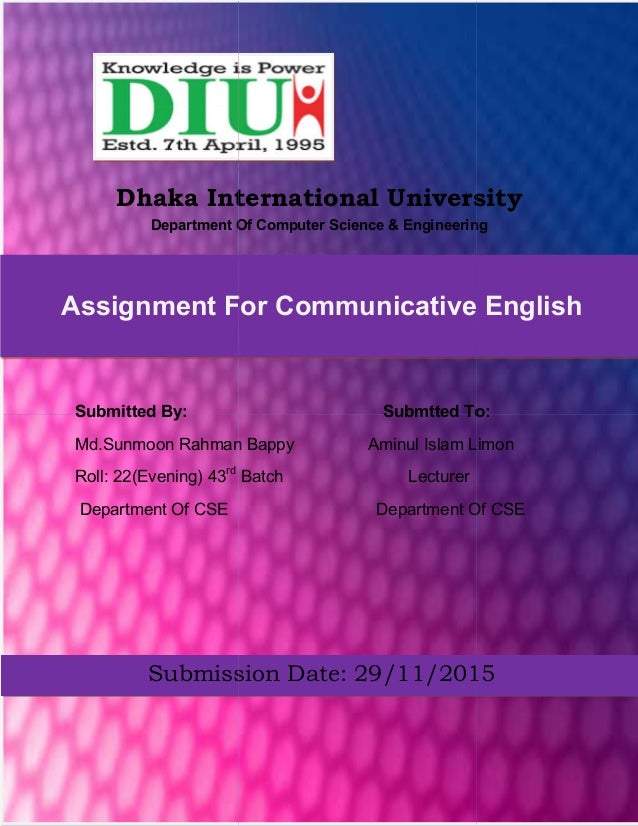 english cover page