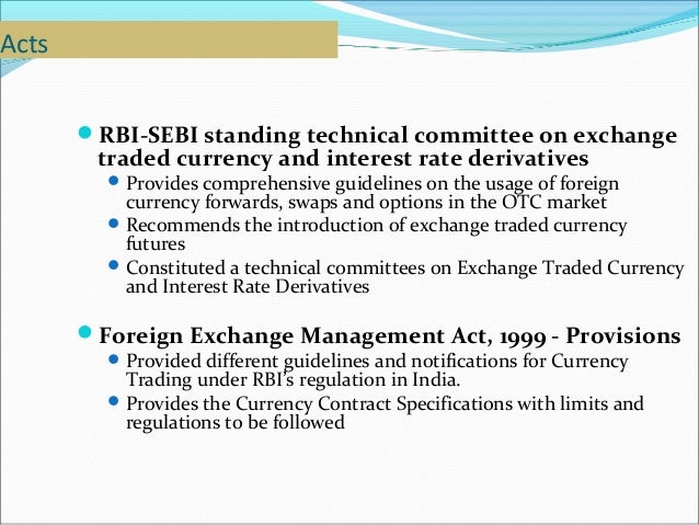 Sebi guidelines for forex trading