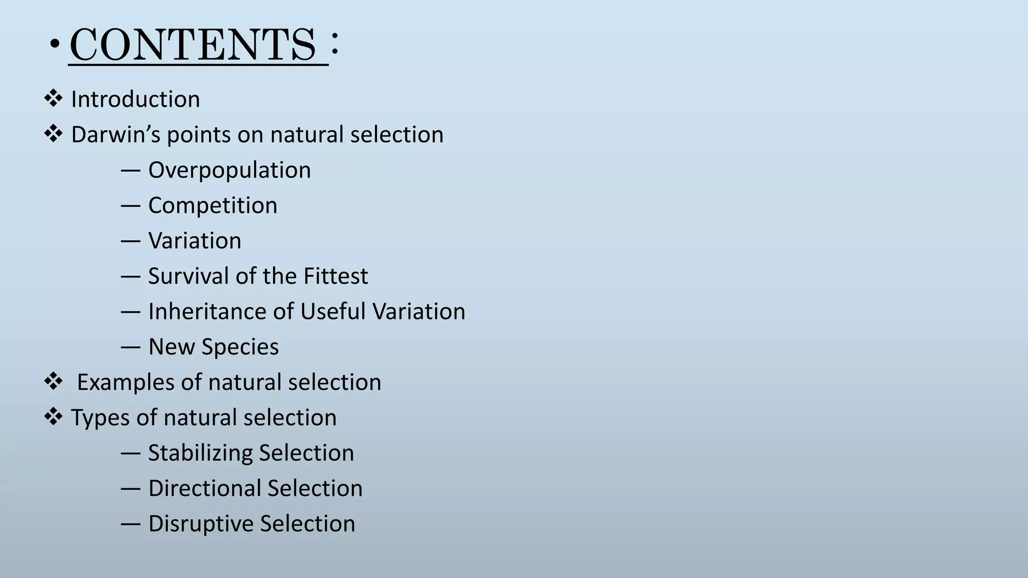 Natural selection | PPTX