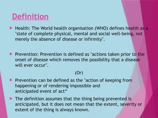 Levels of prevention ppt [pptx -public- health -dentistry] | PPTX