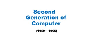Comprehensive Overview of Generation of Computers: Technology ...