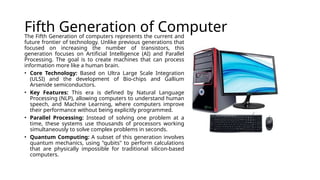 Comprehensive Overview of Generation of Computers: Technology ...