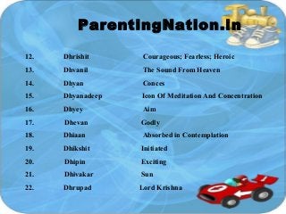 Dhan Rashi Baby Boy Names With Meanings