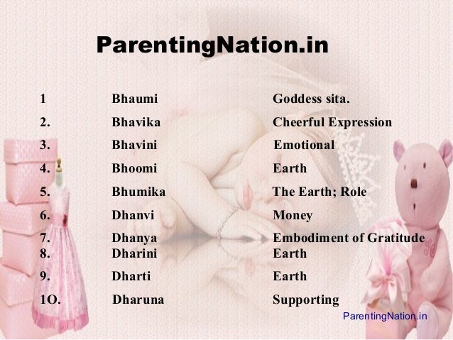 Dhan Rashi Baby Girls Name With Meanings
