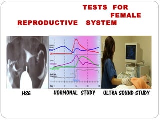 TESTS FOR
                   FEMALE
REPRODUCTIVE SYSTEM
 