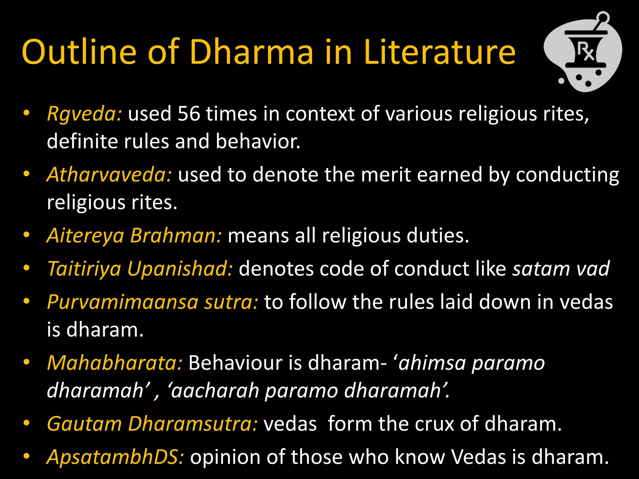 Adharma Examples dharm nature and meaning | PDF