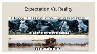 Expectation Vs. Reality