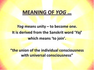Dharma In Harmony With Nature Yog
