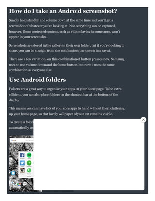 Android for beginners: Tips and tricks for your new smartphone | PDF