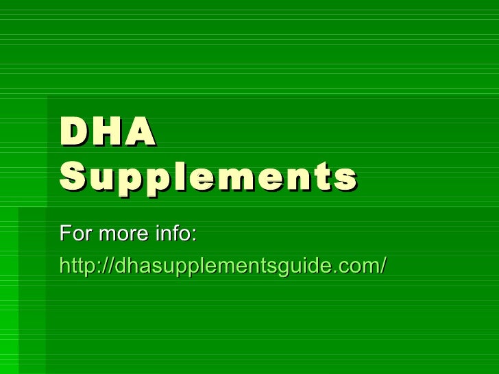 Dha supplements