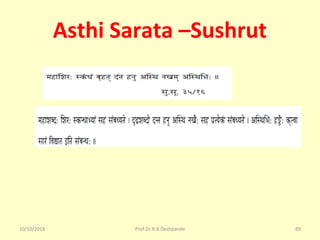 Asthi Sarata –Sushrut
10/10/2018 89Prof.Dr.R.R.Deshpande
 