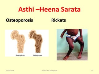 Asthi –Heena Sarata
Osteoporosis Rickets
10/10/2018 Prof.Dr.R.R.Deshpande 91
 