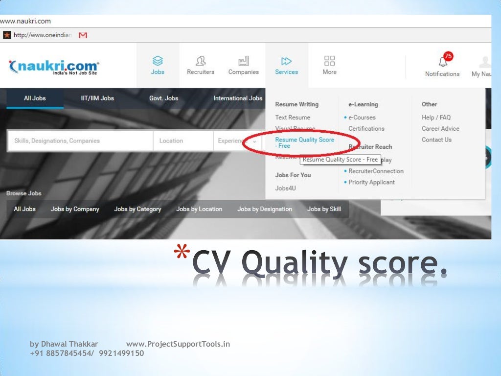 How to search a job on and how does the SEO of