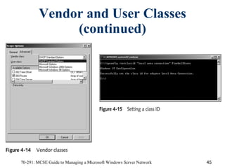 Vendor and User Classes (continued) 