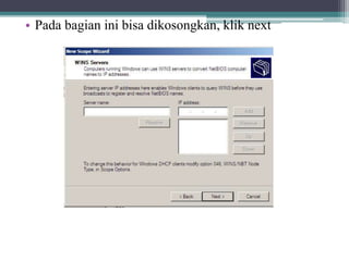 • Pada bagian ini bisa dikosongkan, klik next
 