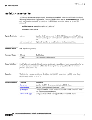 Dhcp commandas | PDF