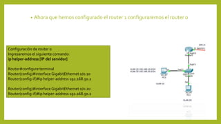 Ip Helper Cisco Router DHCP (Router Cisco y Servidor) ip helper-addrees | PPTX