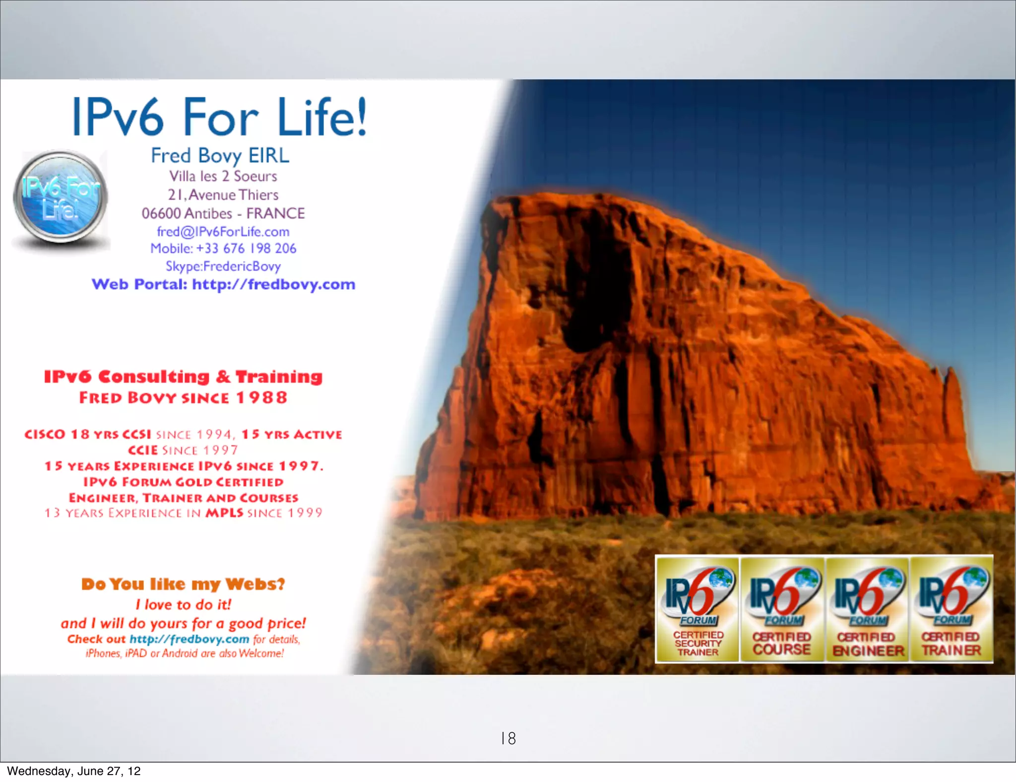 18
Wednesday, June 27, 12
 