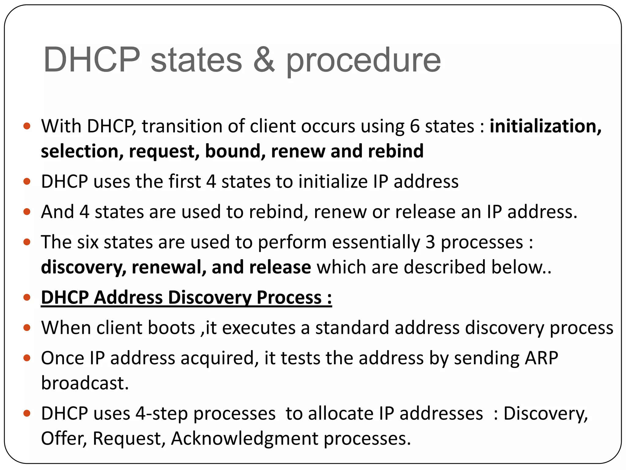 Dhcp ppt | PPTX