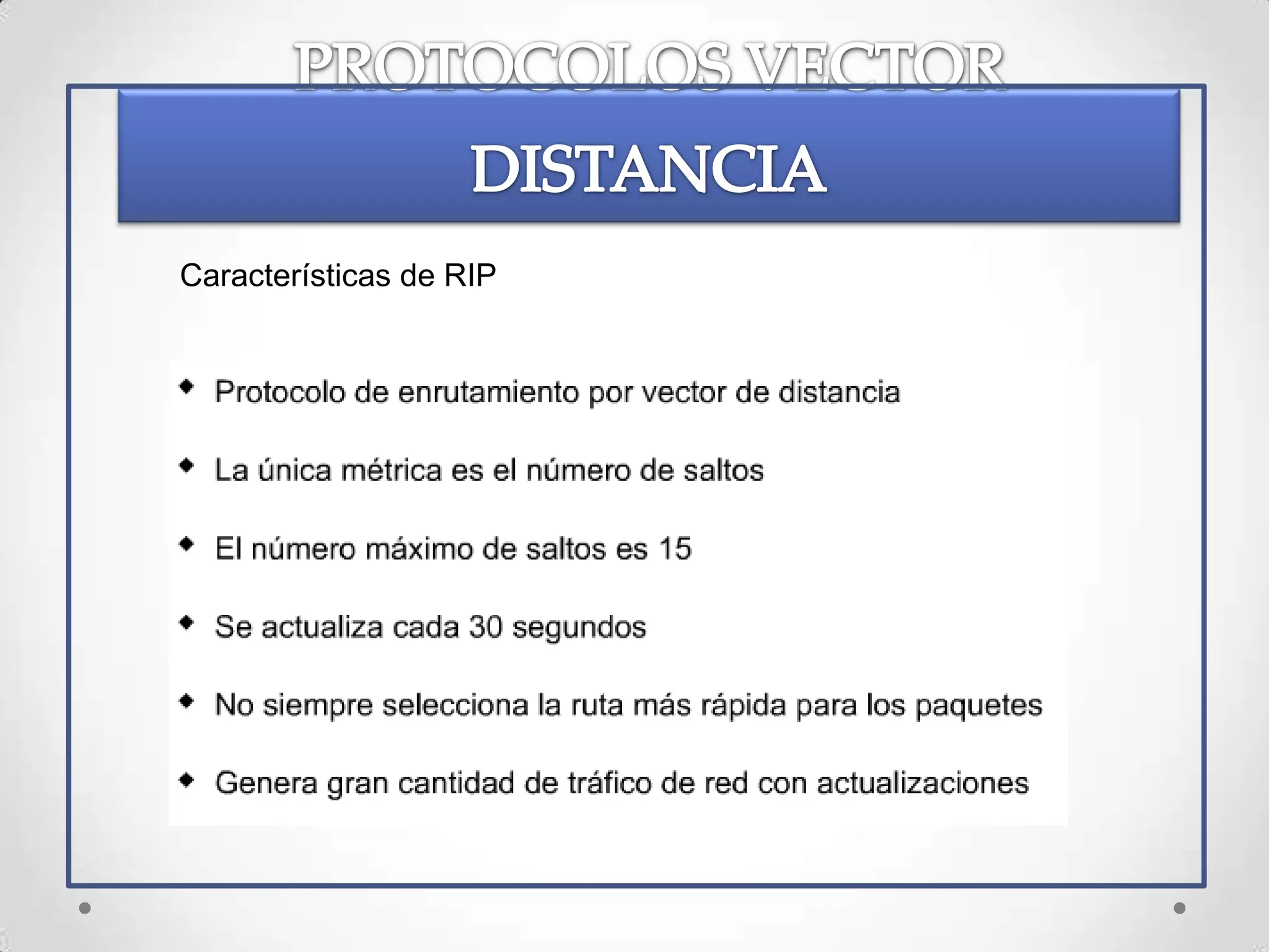 Características de RIP
 