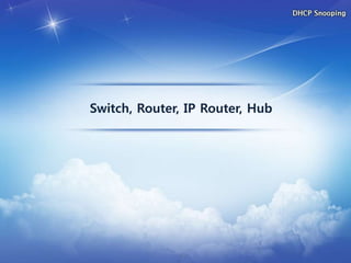 Switch, Router, IP Router, Hub
2
 