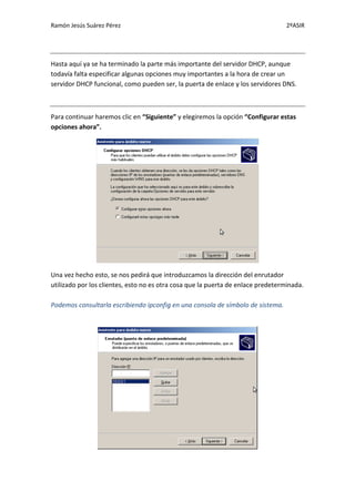 Instalación de servidor DHCP en Windows Server 2003 | PDF