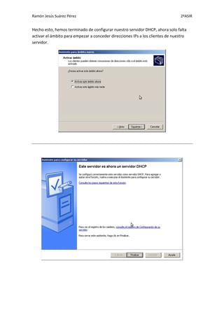 Instalación de servidor DHCP en Windows Server 2003 | PDF