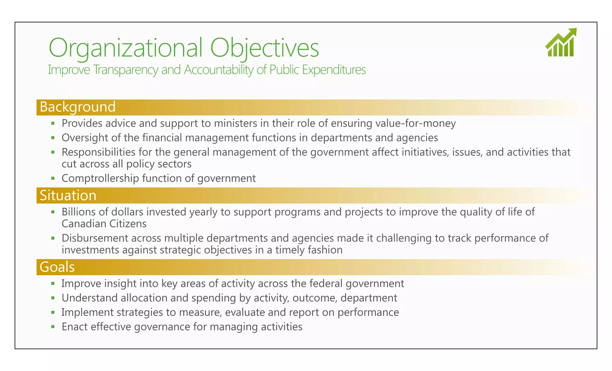 Background
 
 
 

 
Situation
 

 


Goals
 
 
 
 
 