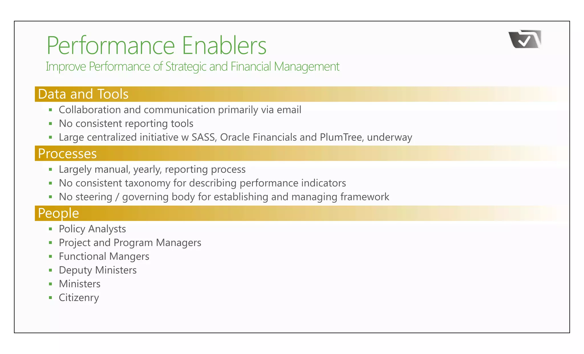 Data and Tools
 
 
 
Processes
 
 
 
People
 
 
 
 
 
 
 