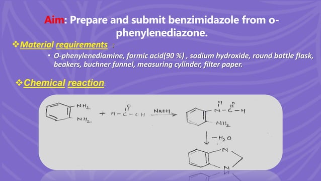 Preparation of benzimidazole | PPTX | Chemistry | Science