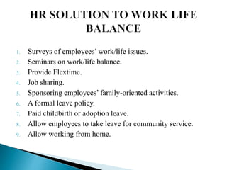 Work/life Leave WORK LIFE BALANCE | PPTX