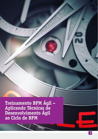 Treinamento BPM Ágil –
Aplicando Técnicas de
Desenvolvimento Ágil
ao Ciclo de BPM
7
 