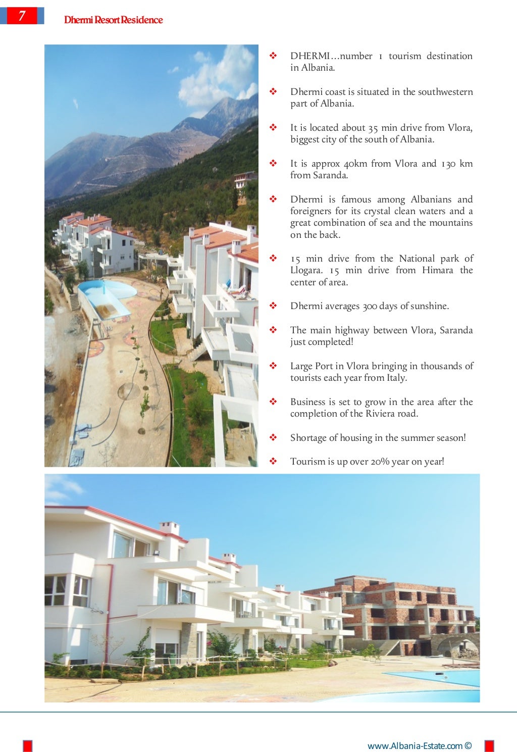 Villas and Apartments for sale in Dhermi Dhermi Resort