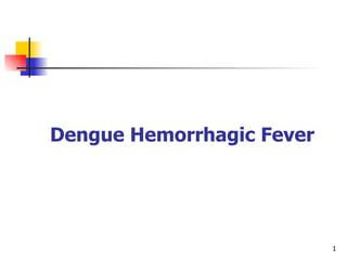 Dengue Hemorrhagic Fever 