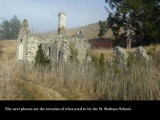 The next photos are the remains of what used to be the St. Bathans School.  