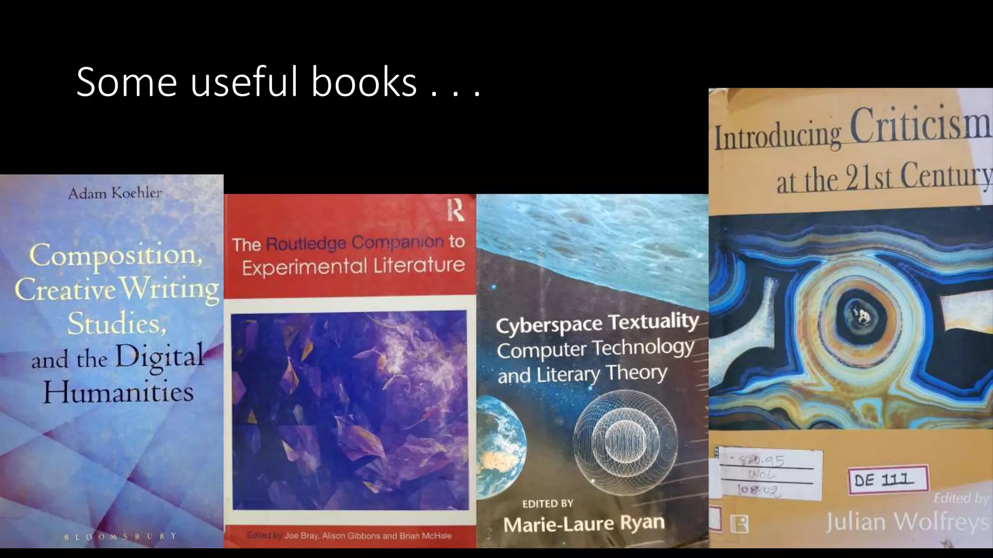 Some useful books . . .
 