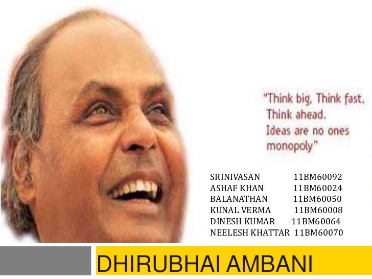 objective data quantitative Dhirubhai ambani