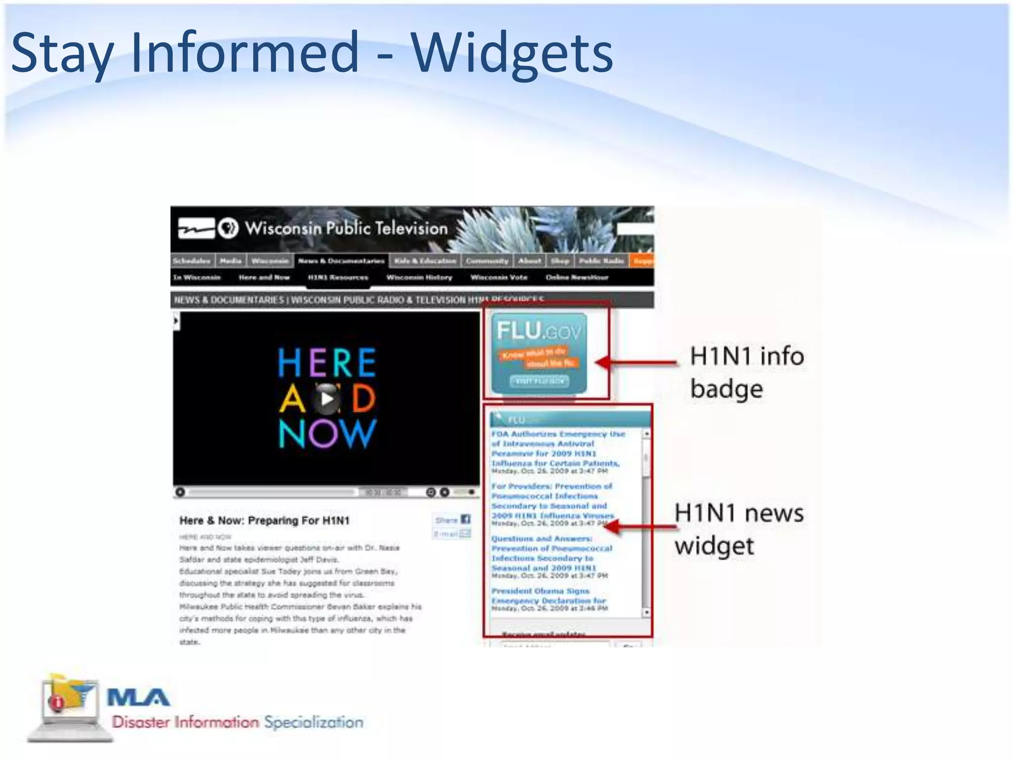 Stay Informed - Widgets
 
