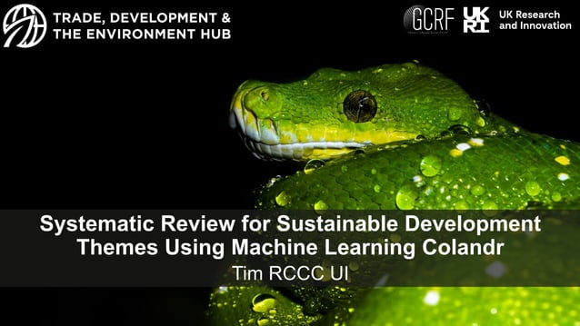 Systematic Review for Sustainable Development Themes Using Machine ...