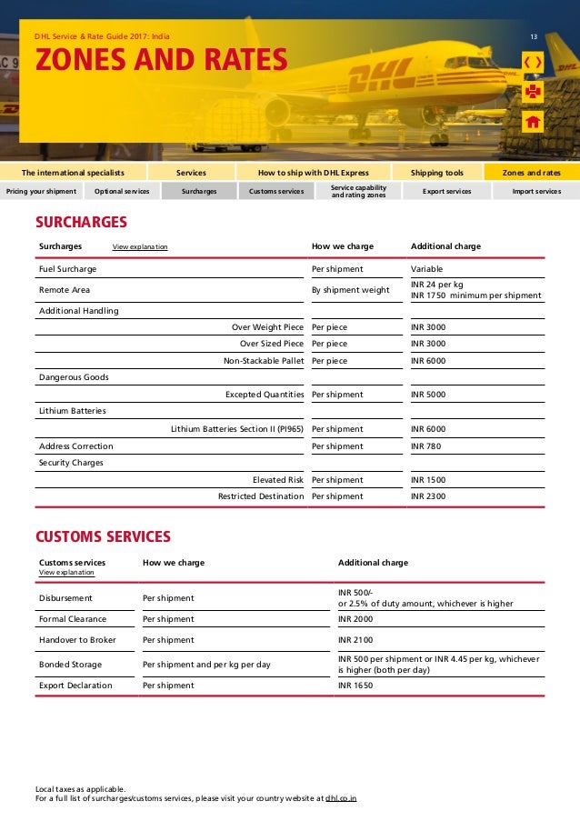 Dhl Rate 2017 Free Door Pick Up 98 46 31 46 41 Dhl Courier Se