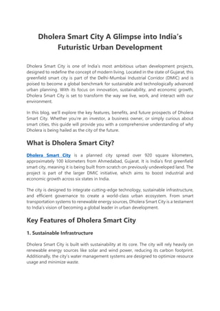 Dholera Smart City A Glimpse into India’s Futuristic Urban Development.pdf