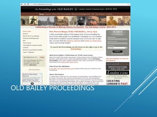 OLD BAILEY PROCEEDINGS
 