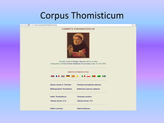 Corpus Thomisticum
 