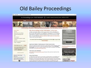 Old Bailey Proceedings
 